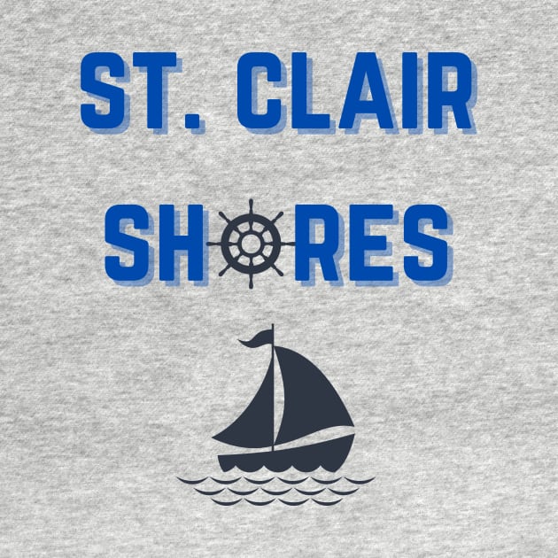 St. Clair Shores Boat Shirt by onestarguitar